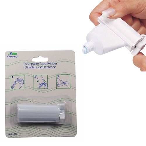 2 Plastic Rolling Toothpaste Tube Easy Squeezer Dispenser Holder Sucker Hanger !