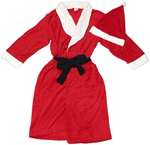 Secret Santa Men's Christmas Bathrobe & Hat - Santa Claus