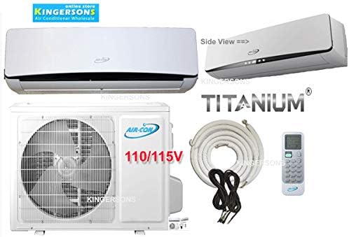 KINGERSONS 9000 Btu Air-Con Ductless Mini Split Air Conditioner Heat Pump System 19 SEER 110-120V Variable Speed DC Inverter …