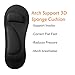 Women's No Show Nylon Socks Arch Support Sponge Cushion Liner (2 Pairs) (Shoe-Size 5-6, 2Black)