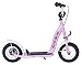 BIKESTAR Original Safety Pro Sport Push Kick Scooter Kids with Brakes, Mudguard and air Tires for Age 5 Year Old Children | Classic Edition with Alloy Wheels 10 Inch | Pink Fairy