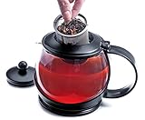 Modern Innovations Glass Teapot With Infuser and Cozy, 40oz - Modern Teapot with Infuser and Washable Cozy - An Excellent Heat Resistant Glass Teapot Perfect Serving Loose Leaf Tea