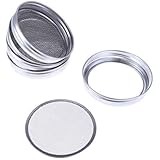 Haomian 5 Pack Sprouting Lids Stainless Steel Sprout Growing Kit for Wide Mouth Canning Jars For Making Broccoli/Lentil / Bean Sprouts/Sprout Seeds