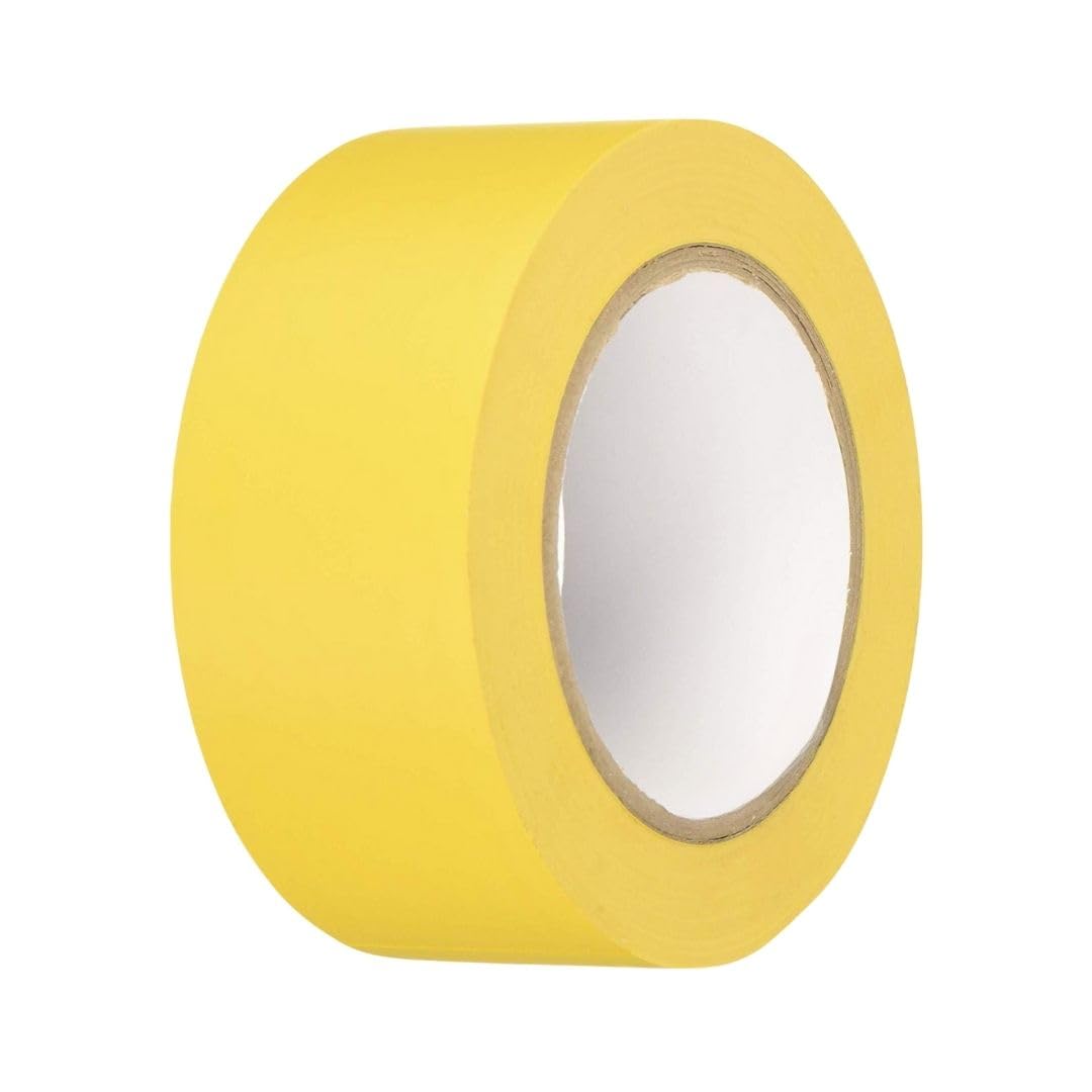 BONUS Eurotech 1BL23.42.0050/033A# Floor Marking PVC Tape, Rubber Based Adhesive, Width 50 mm, Length 33 m, Thickness 0.17 mm, Yellow