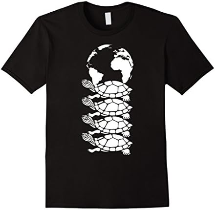 Men's Turtles All the Way Down T-Shirt for Men and Women XL Black