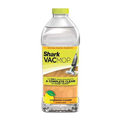 Shark VACMOP Hardwood Cleaner Refill 2 Liter Bottle, Compatible with VM252 & VM180, Cleans & Disinfects Sealed Finished Floors, Stone, Laminate & Tiles, Citrus Clean Scent, VCW60