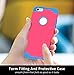 iPhone 6 Cases, Vogue Shop 2in1 Hybrid Hard PC Cover and Inner Soft Silicone Corner Protection High Impact Defender Combo Shell Phone Case for iPhone 6 6s 4.7 inch-Rose