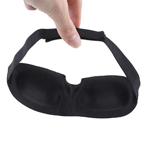NHSDF 3D Memory Sponge Sleep Mask Travel Sleeping Eye Mask Sleeping Blindfold Cache Masque Black