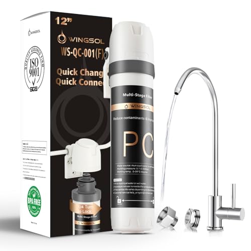 WINGSOL Under Sink Water Filter System with Chrome Faucet