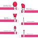 6pcs Silicone Makeup Brush Set Facial Mask Foundation Brushes Eyeshadow Eyebrow Brush Kit (Pink)