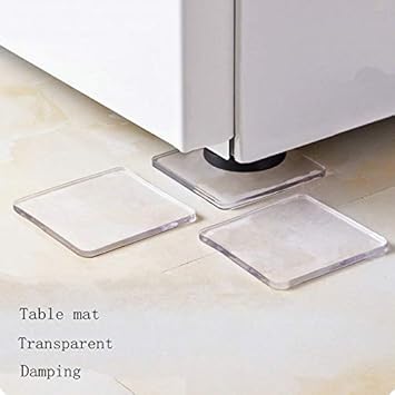 Asallway Furnitures Anti Slip Pad, 4 Pcs Washing Machine Refrigerator Table Chair Cushion Shock Proof Pad Furnitures Clear Shock Proof Pads