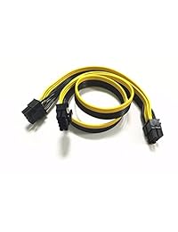 8 pines macho a doble 2 x 8 pin (6 + 2) macho 32 inch PCI Express cable adaptador de alimentación para gráficos tarjeta de video 8 pines divisor 24 + 8inch (62 + 23 yard) teamprofitcom