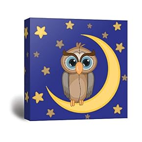 Canvas Wall Art for Living Room, Baby Bedroom Cute Cartoon Canvas Prints for Home Decoration Ready to Hang - 12x12 inches