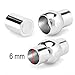 Aprilsky Jewelry Findings Plated Rhodium Intgral Leather Cord End Magci Magnetic Clasp Hole Size 6mm 5pcs / Pack