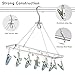 senbowe Foldable Clip and Drip Hanger, Clothes Hanging Drying Rack Sock Hanger Underwear Hanger with 12 Clips, Hanger for Towels, Bras, Baby Clothes, Gloves, Aluminium Alloy Laundry Hanging Air Dryer