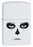 Zippo Skull Mask White Matte Pocket Lighter