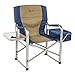 Kamp-Rite Portable Outdoor Beach Patio Lawn Director's Chair w/Cooler, Table, & Cup Holder for Backyard, Tailgate, & Sports, 350LB Capacity, Navy/Tan