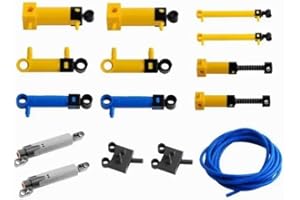 Rcmall 15PCS MOC Technical Parts Pneumatic Kit Pistons Pressure Rods Air Pump Cylinders Hoses Tank Push Building Blocks