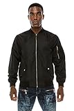 Angel Cola Men's MA-1 Windbreaker Slim Fitted Bomber Flight Jacket
