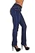 Style B925I1 – Colombian Design, Mid Waist, Butt Lift, Boot Leg Jeans in Dark Blue Size 7