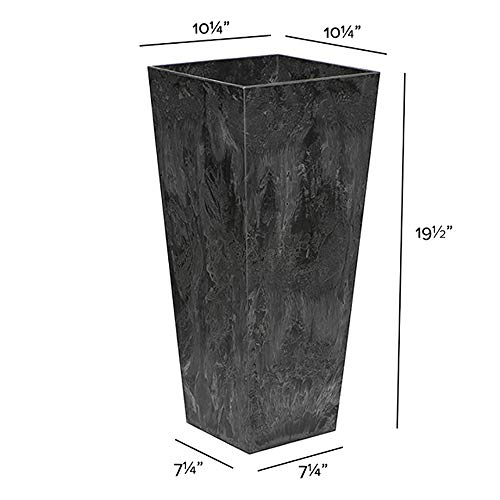 ArtStone 35198.01 Ella Tall Planter, Black, 19.5inch Pricepulse
