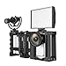 Zecti Smartphone Video Rig Adjustable Camera Rig for Phone Filmmaking with Cold Shoe Mount fit Samsung and Most Phones within 7-inch Screen