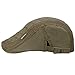 OMECHY Men's Cotton Flat Newsboy Cap Cabbie Ivy Duckbill Irish Cap Gatsby Driving Golf Beret Hat Army Green