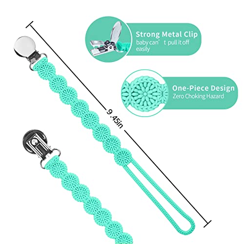 Viyuse Pacifier Clips Pacifier Holder Baby Girl Silicone Clip Pacifier