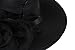 Dantiya Womens Organza Wide Brim Floral Feather Ribbon Kentucky Derby Church Dress Sun Hat, Black Free