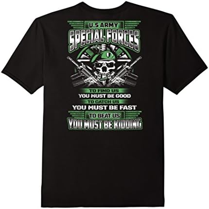 Men's Special Forces Clothing: U.S Army Special Forces T-shirt XL Black