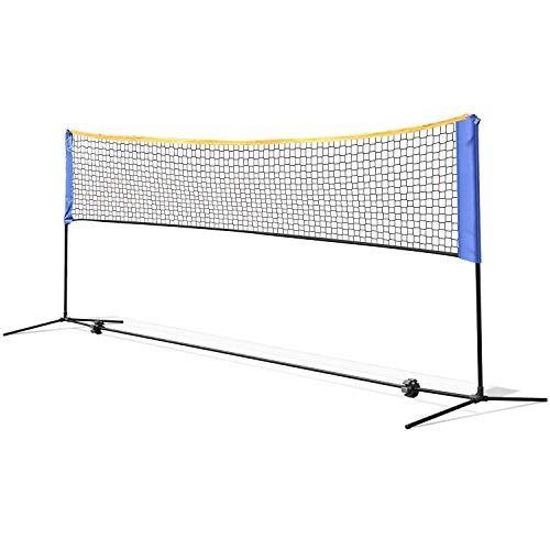 femor Portable Badminton Tennis Net - 13 ft Net for Soccer Tennis, Kids Volleyball, Beach Ball - Sports Net with Poles & Carrying Bag for Indoor, Outdoor, Beach, Backyard