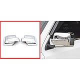 Wotefusi Car New Left & Right ABS Chrome Rearview Side Mirror Cover Molding Trim Set For Jeep Patriot 2011-2016 2012 2013 2014 2015