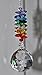 Crystal Chakra Suncatcher, Glass Crystal Window Ornament, Rainbow Maker, Feng Shui decoration, Hanging Crystal Prism, Healing Chakra Balance,
