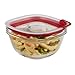 Rubbermaid Easy Find Lids Glass Food Storage Container, 4 Cup, Racer Red