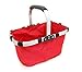Foldable Picnic Basket - Lightweight Insulated Baskets Collapsible Grocery Bag Beach Tote with Aluminum Frame & Handle for Camping Family Trip Travel Waterproof Lining Purse Food Fresh Outdoor Storage