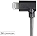 Monoprice 90 Degree Apple MFi Certified Lightning to USB Charge & Sync Cable - 6 Inch - Black Compatible with iPhone X 8 8 Plus 7 7 Plus 6s 6 SE 5s, iPad, Pro, Air 2