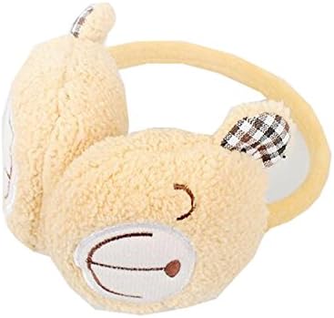 KM Child Cartoon Panda Earmuffs Outdorr Ear Warmer (yellow bear)