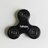 Vasi Fidget Spinner Toy, 3 Min Spin, Stainless Steel Bearings, For Stress, Anxiety, Boredom Relief, Autism, ADHD (Matte Black Color)