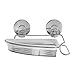 Everloc Xpressions Suction Cup Corner Shower Basket, Chrome