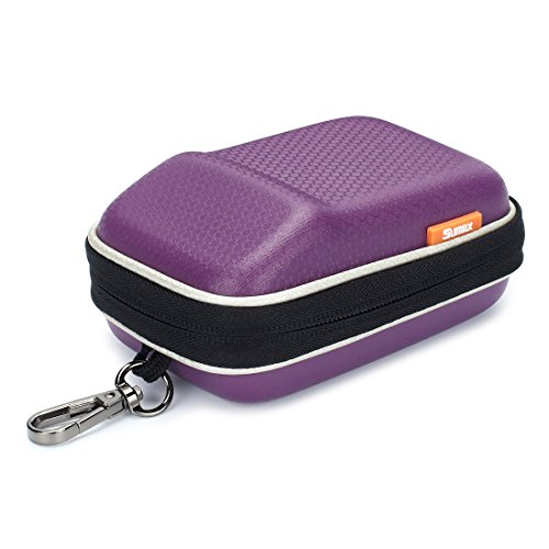 Purple Hard Shock Resistant Compact Digital Camera Case for Canon PowerShot SX620 SX720 HS G9 X Nikon COOLPIX A900 W100 Panasonic Lumix DMC TZ90 TZ85 TZ57 Sony Cyber-Shot DSC WX500 HX90 RX100