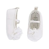 Carter's Girls' Soft Sole Mary Jane Dress Crib Shoe, White Glitter, 9-12 Months Months US Infant