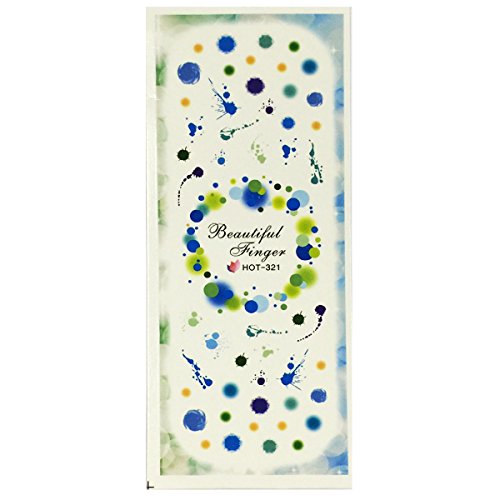 AllyDrew Splashed Dots Water Slide Nail Art Decals Nail Tattoo Decals (3 Sheets)