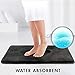 Genteele Memory Foam Bath Mat Non Slip Absorbent Super Cozy Velvet Bathroom Rug Carpet (17 inches X 24 inches, Black)