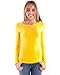 Yellow Ladies Crew Neck Long Sleeve T-Shirt