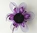 Coolr Fascinator Hair Clip Cocktail Headwear Flower Bridal Headpieces (Purple )