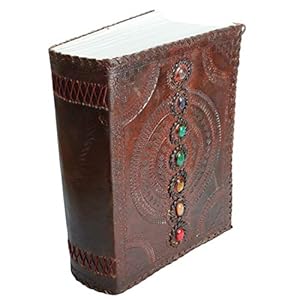 Dik leer 800 pagina’s Journal Large | Zeven Stone Leather Notebook Journal | Blank Handgemaakt Boek Schetsboek | Big…