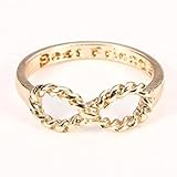 Bonlting Plated Bowknot Infinity Finger Ring with 