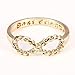 Jianyana Plated Bowknot Infinity Finger Ring with 
