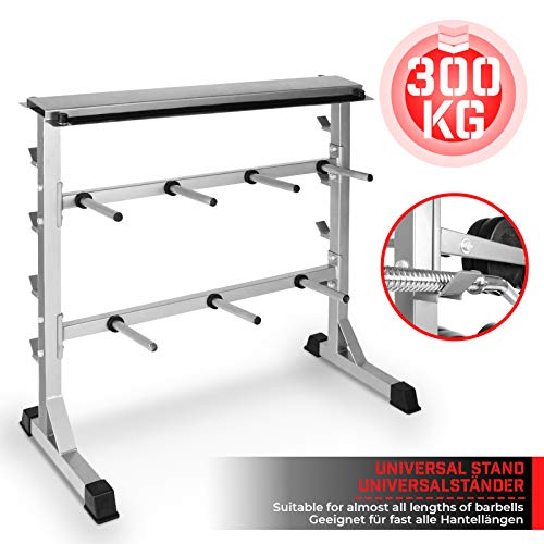 Hantelablage-O-25-mm-rutschfest-max-300kg-3-Ebenen-Stahl-Hantelstaender-Kurzhantelstaender-Langhantelstaender-Hantelscheibenstaender-fuer-Hantelscheiben-Langhantelstangen-und-Kurzhanteln
