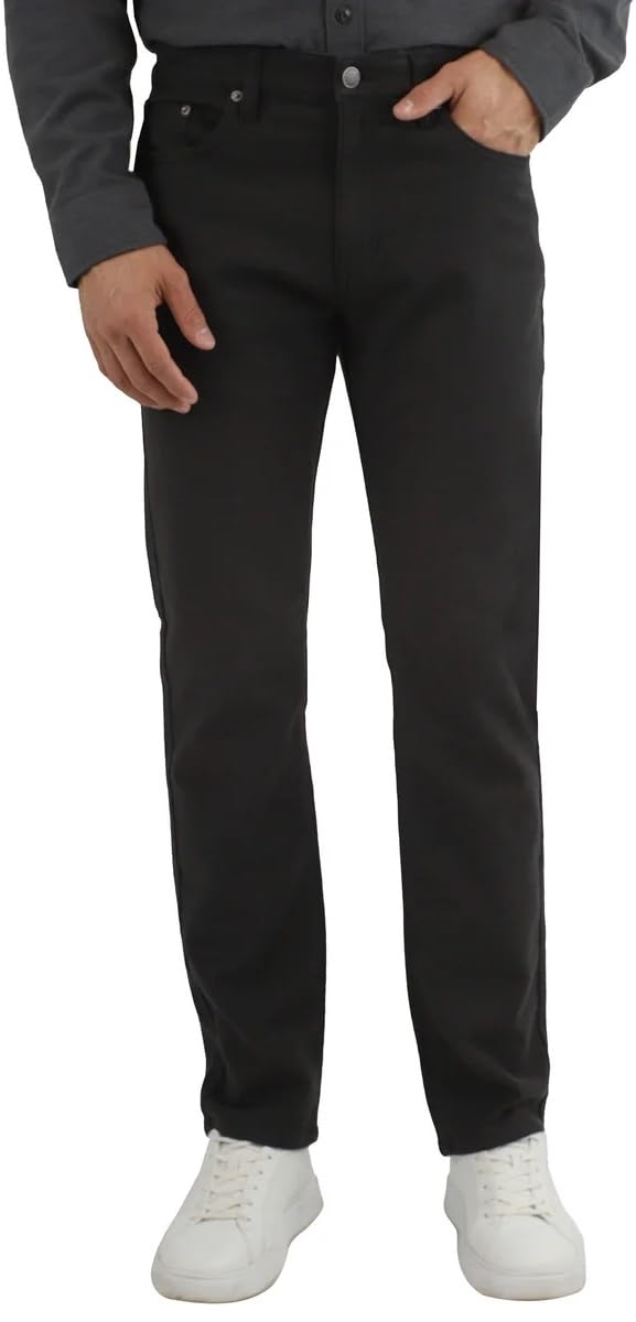 Photo 1 of Jachs New York Mens Mid-Weight 5 Pocket Stretch Pant (US, Waist Inseam, 30, 34, Regular, Regular, Black)